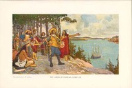 The landing of Champlain, Quebec 1608