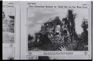 Two churches ruined by shell fire on the West front